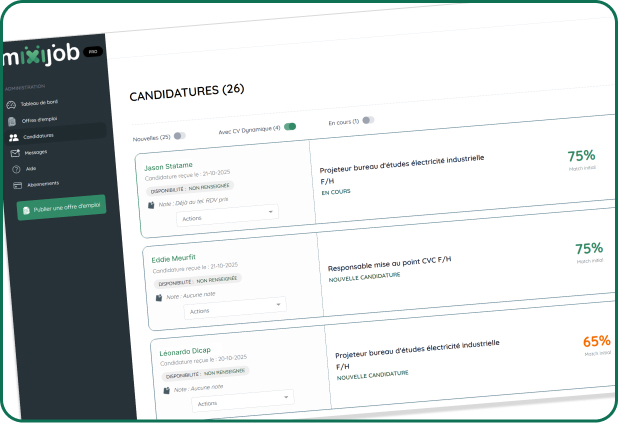 Présélection des candidatures par Leevy